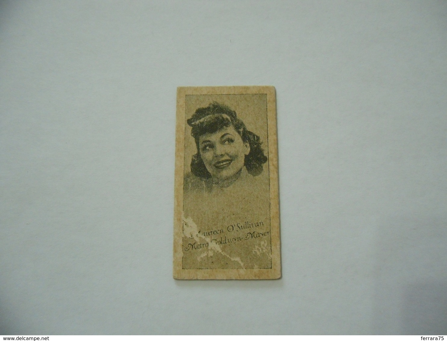 BIGLIETTO TRAM CINEMA PRINTICK OF MOVIE STAR MAUREEN O' SULLIVAN REAL PHOTO CARD 1940 - Sonstige Formate