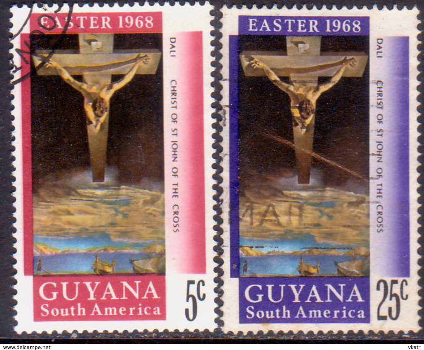 GUYANA 1968 SG 463-64 Compl.set Used Easter - Guyana (1966-...)