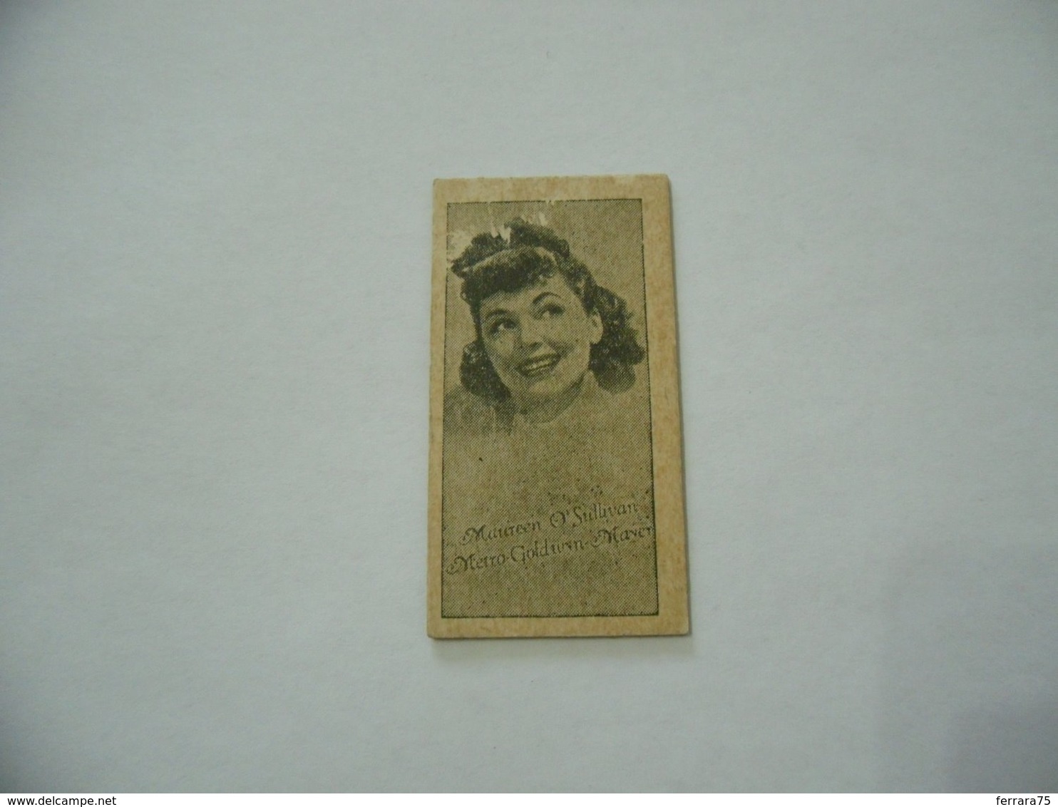 BIGLIETTO TRAM CINEMA PRINTICK OF MOVIE STAR MAUREEN O' SULLIVAN REAL PHOTO CARD 1940 - Other Formats