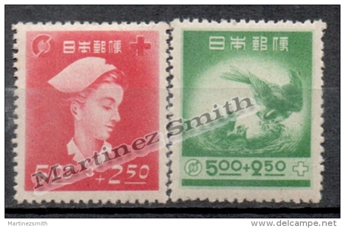 Japan - Japon 1948 Yvert 386-87, Surcharge For The Benefit Of The Red Cross - MNH - Nuevos