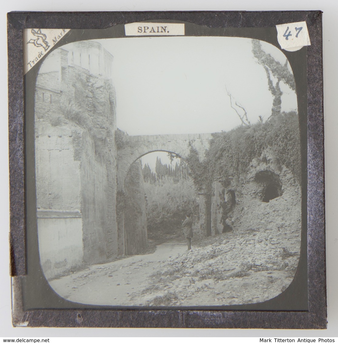 Water Tower Granada SPAIN - Magic Lantern Slide (lanterne Magique) - Glass Slides