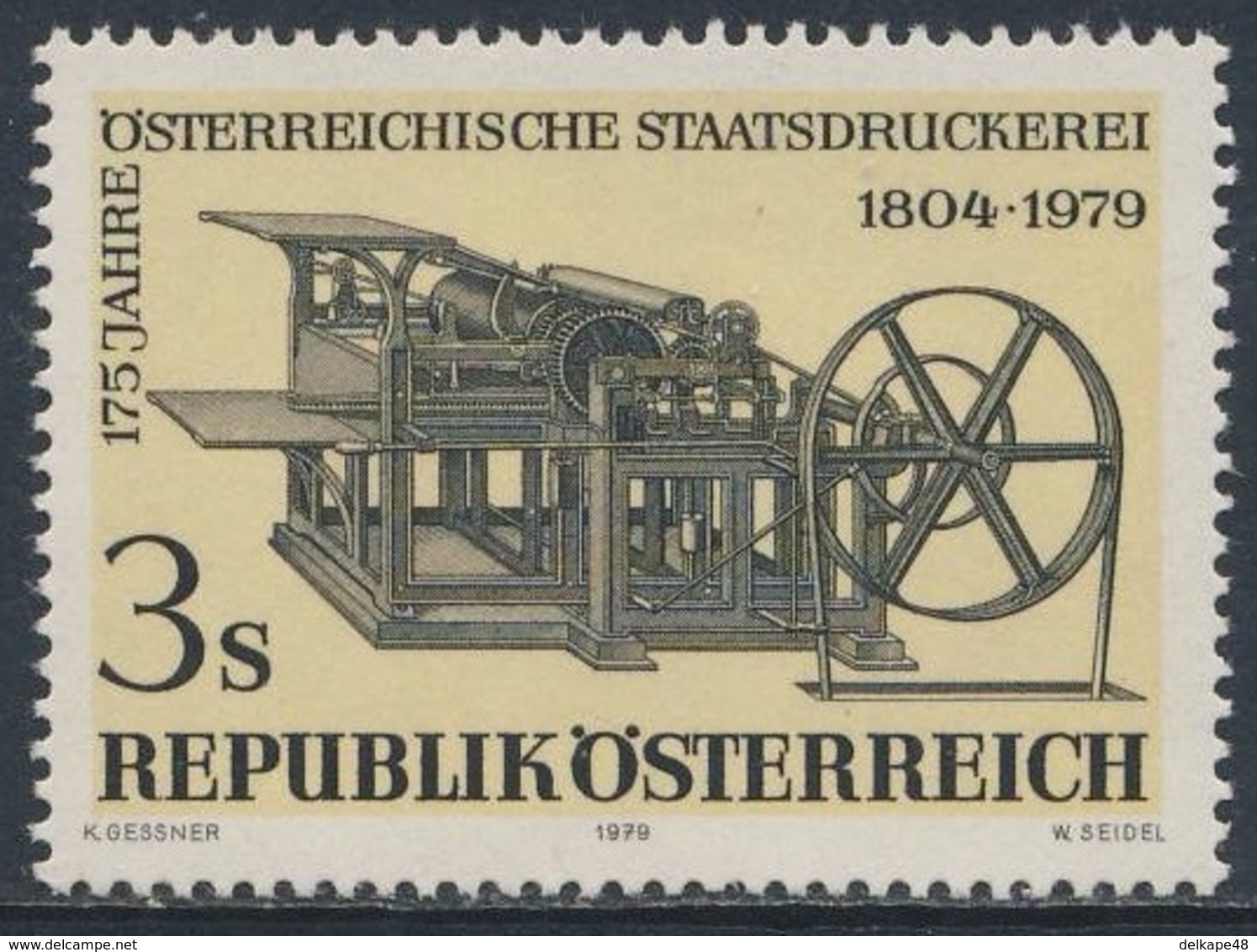 Oostenrijk Austria Österreich 1979 Mi 1627 YT 1449 SG 1850 ** Koenig-Buchdruckschnellpresse Mit Dampfantrieb (um 1840) - Fabbriche E Imprese