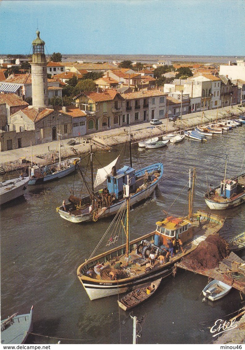 GRAU DU ROI :  RARE CPSM G.F DE 1974.N.CIRCULEE. LE PORT ET LE QUAI A CETTE EPOQUE.ETAT T.BON. A SAISIR - Le Grau-du-Roi