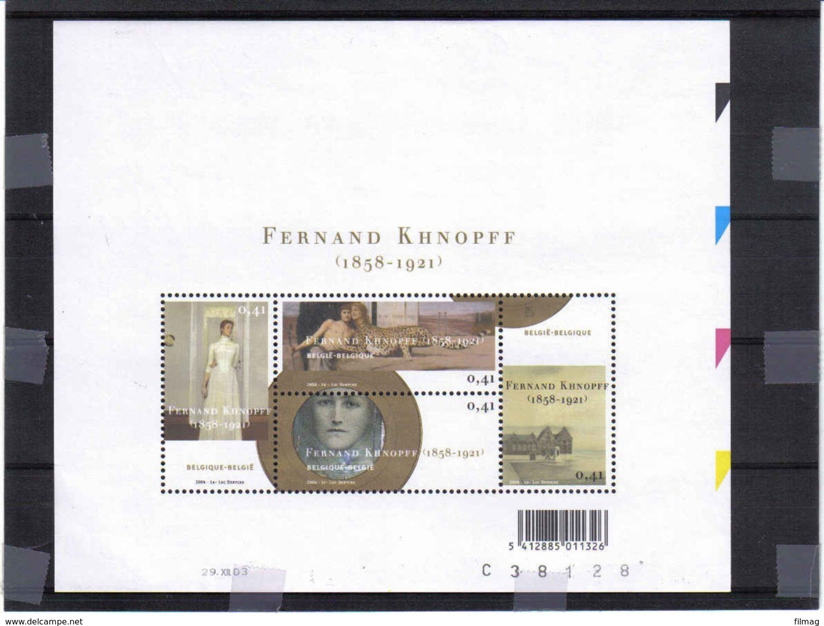 BLOK 107 FERNAND KHNOPFF POSTFRIS** 2004 - 1961-2001