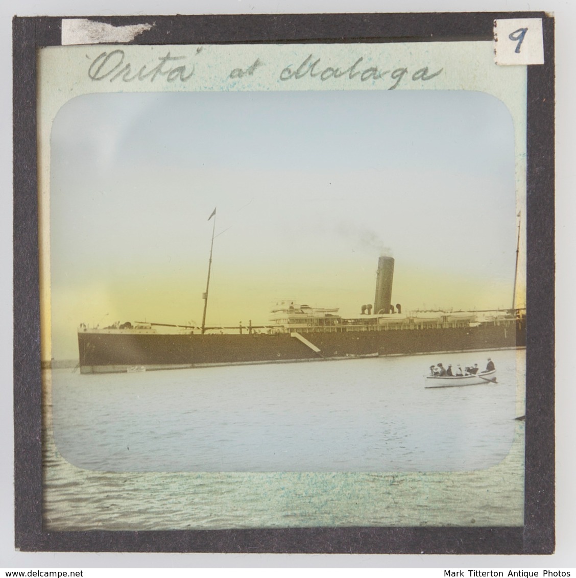 S.S. Orita At Malaga SPAIN - Magic Lantern Slide (lanterne Magique) - Glasplaten