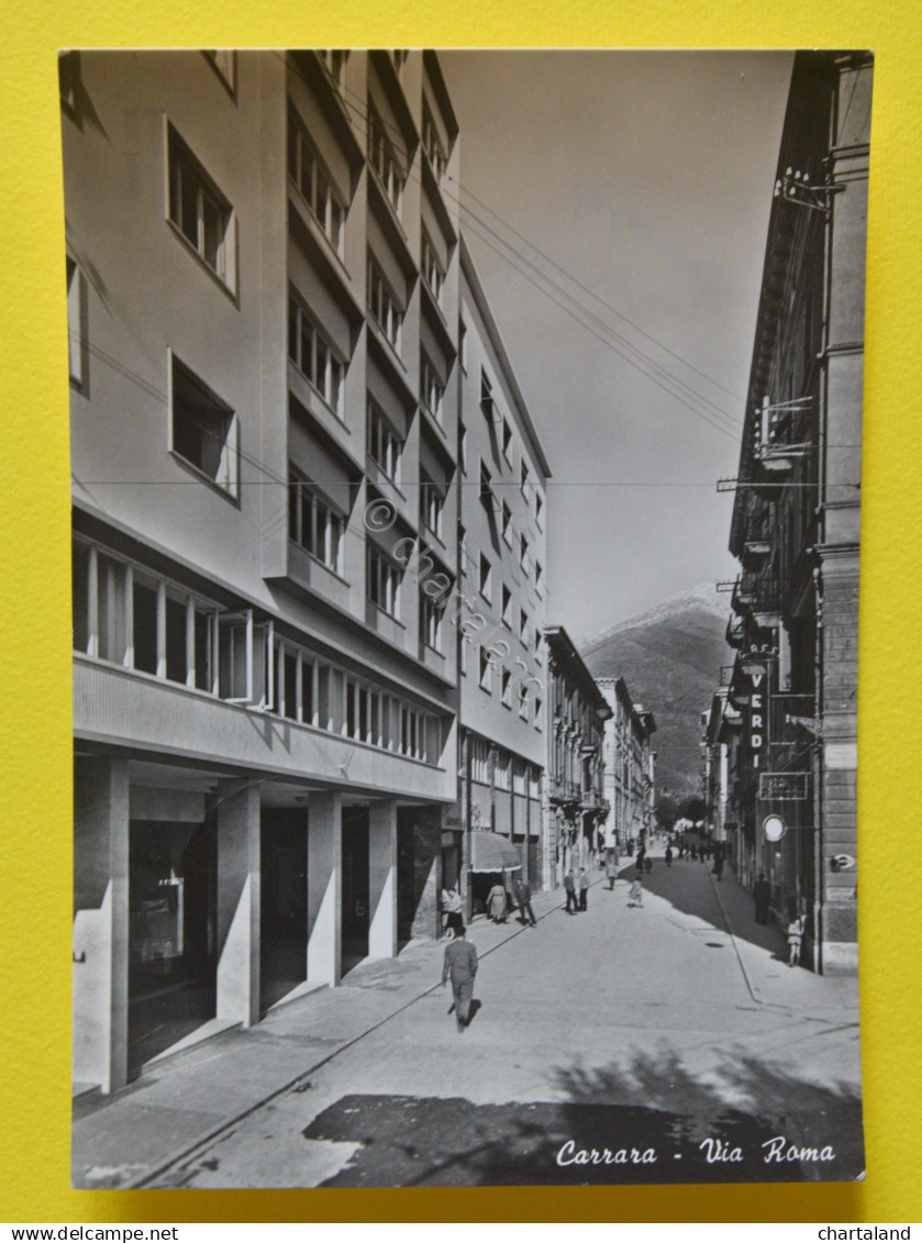 Cartolina Carrara Via Roma 1956 - Massa