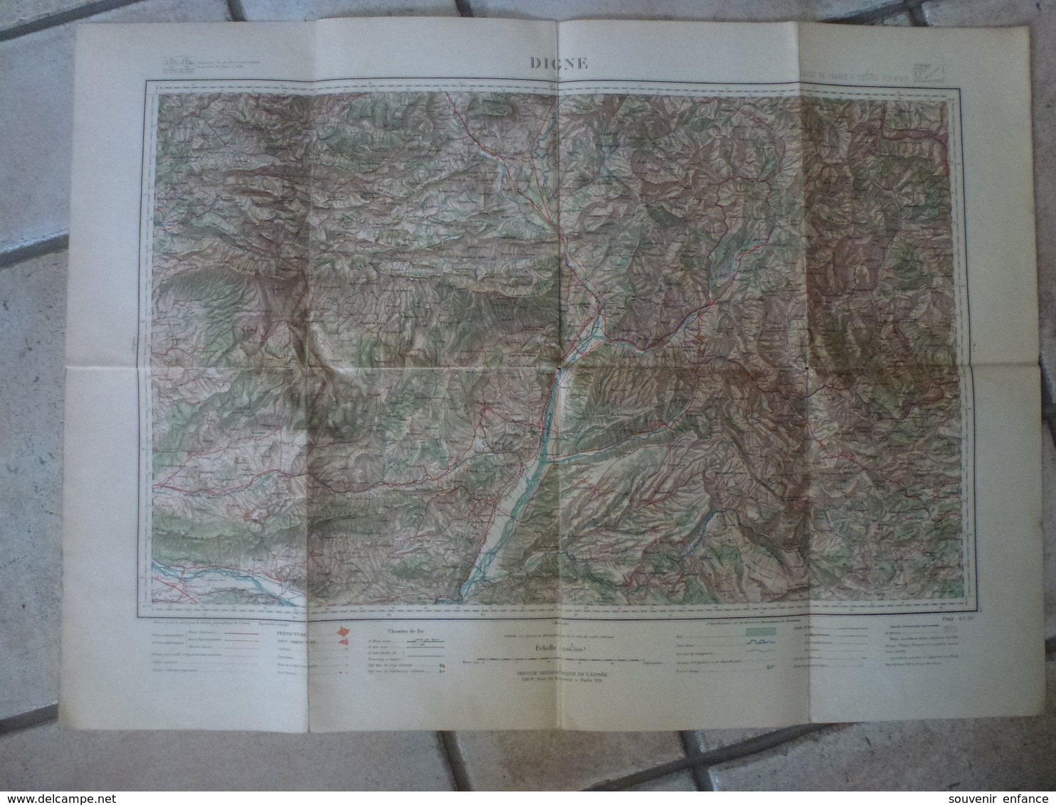 Carte Digne St Andre Colmars Allos Sederon Banon La Perusse Ribiers La Motte Castellane Peyroules - Cartes Topographiques