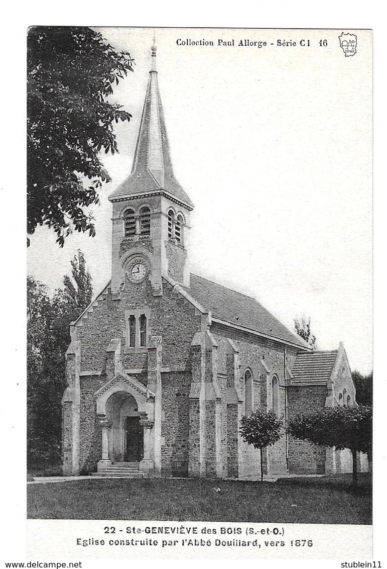 Sainte-Geneviève-de-Bois (Essonne) L'église + Intérieur     LES 2 CARTES - Sainte Genevieve Des Bois