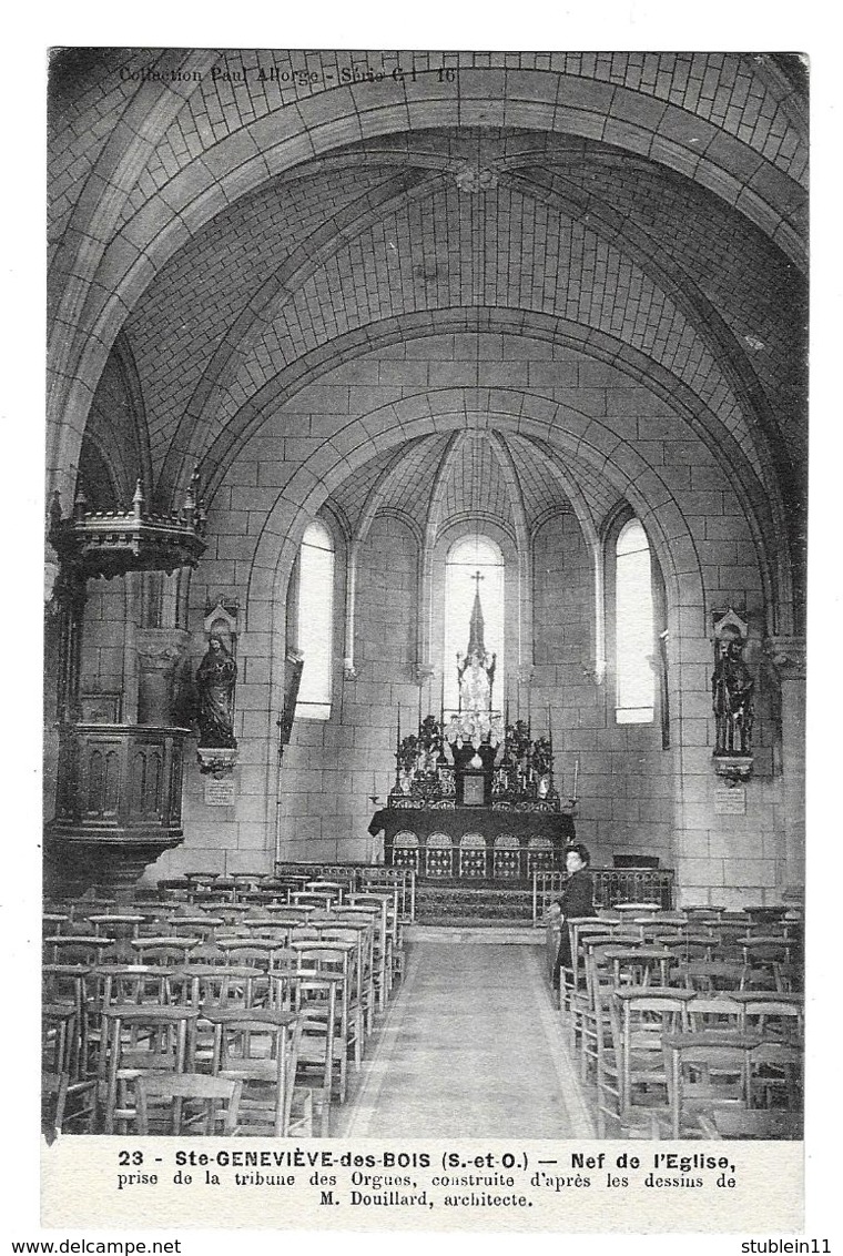 Sainte-Geneviève-de-Bois (Essonne) L'église + Intérieur     LES 2 CARTES - Sainte Genevieve Des Bois
