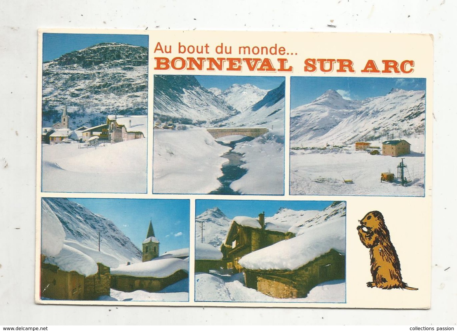 Cp,  73 ,  BONNEVAL SUR ARC ,multi Vues ,  Voyagée 1980 - Bonneval Sur Arc