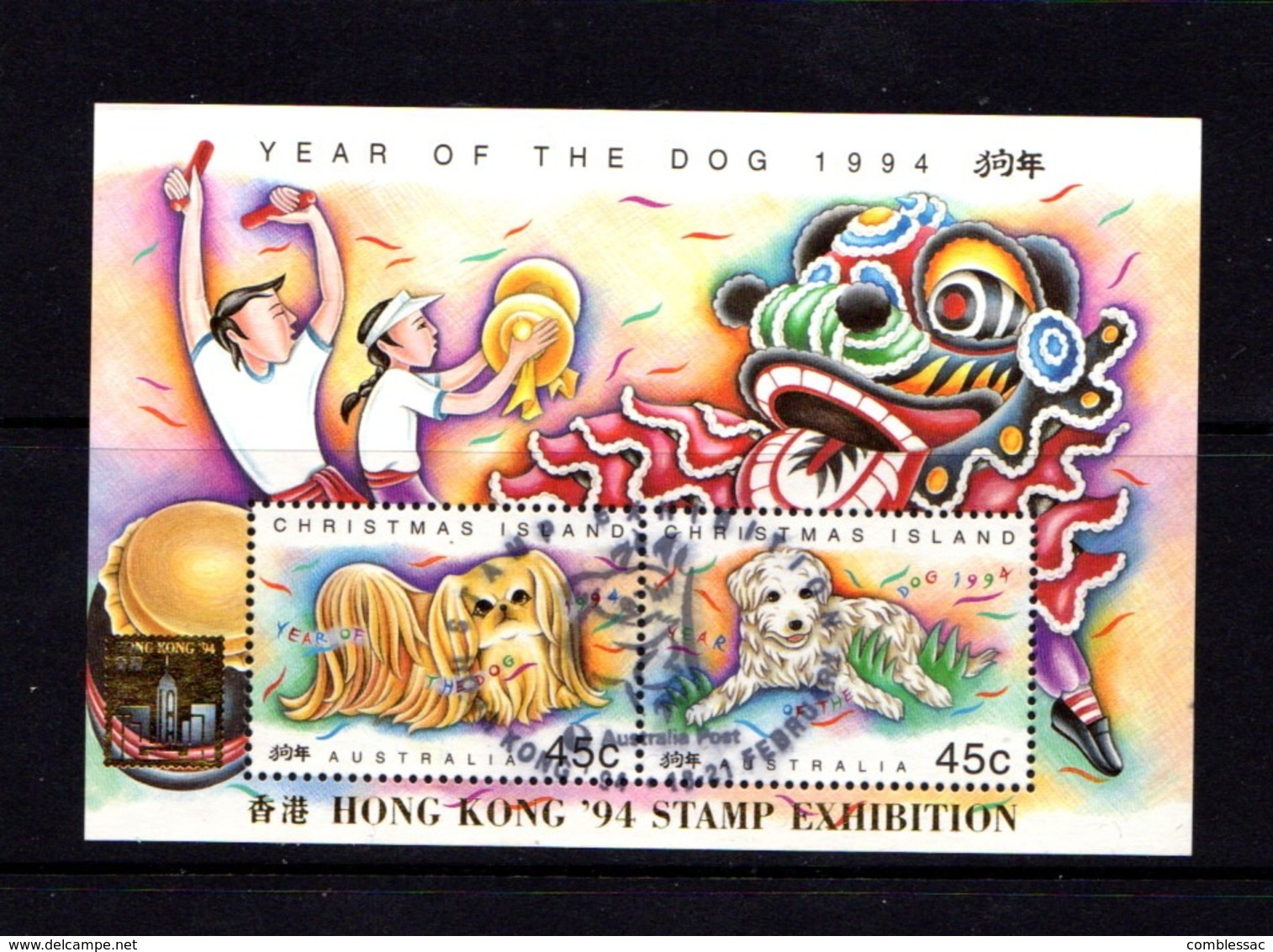 CHRISTMAS  ISLAND   1994    Chinese  New  Year    Sheetlet       USED - Christmas Island