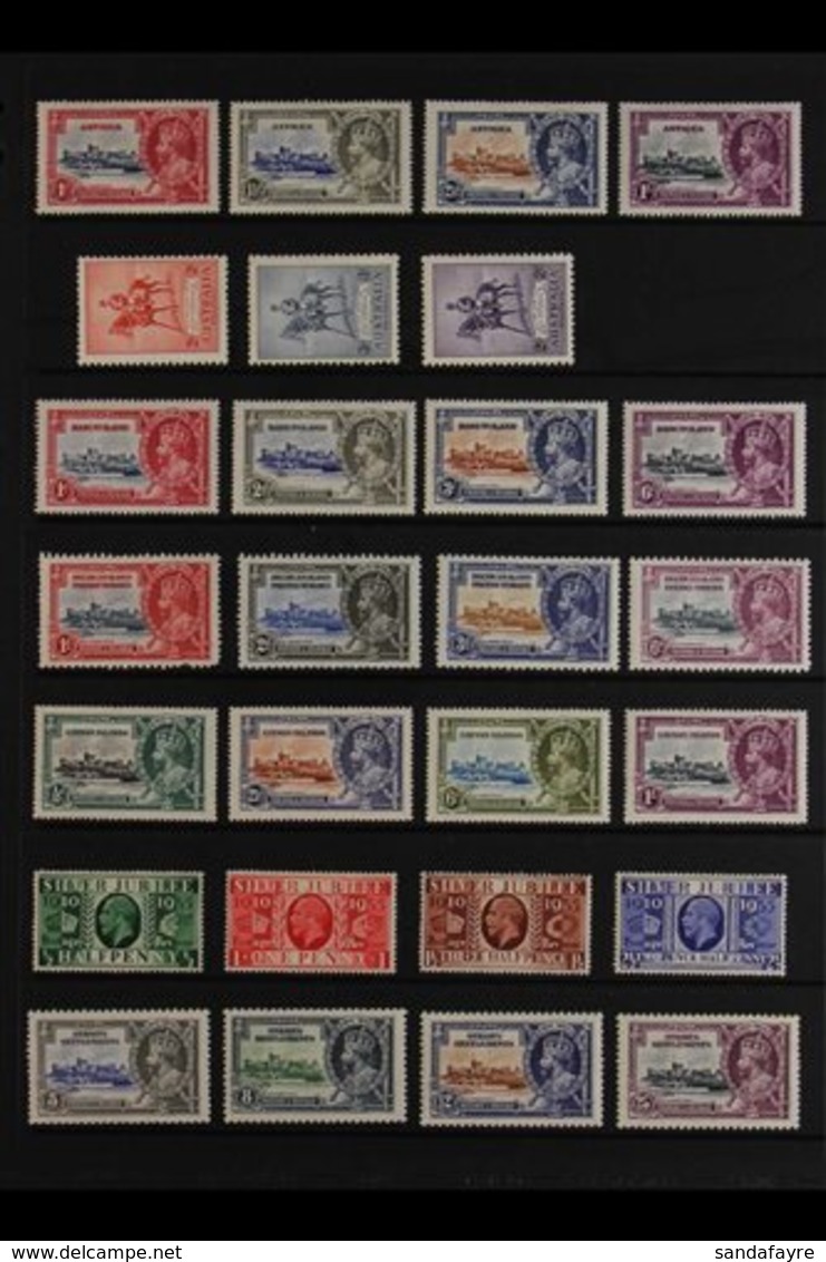 1935 SILVER JUBILEE MINT Collection Of 21 Complete Sets On Hagner Leaves, Incl. Australia, Cayman Islands, Northern Rhod - Other & Unclassified