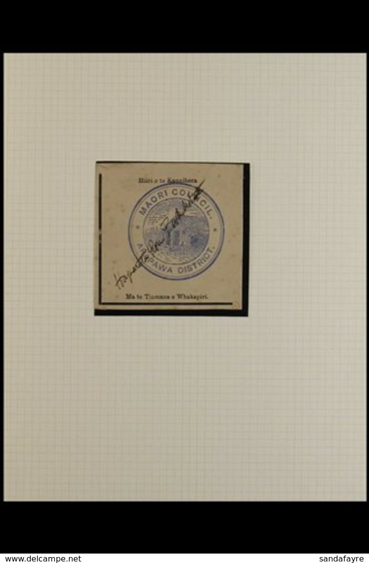 MAORI CULTURE Neatly Presented In An Album, We See A New Zealand Collection Of Stamps And Other Items Including Pictoria - Zonder Classificatie