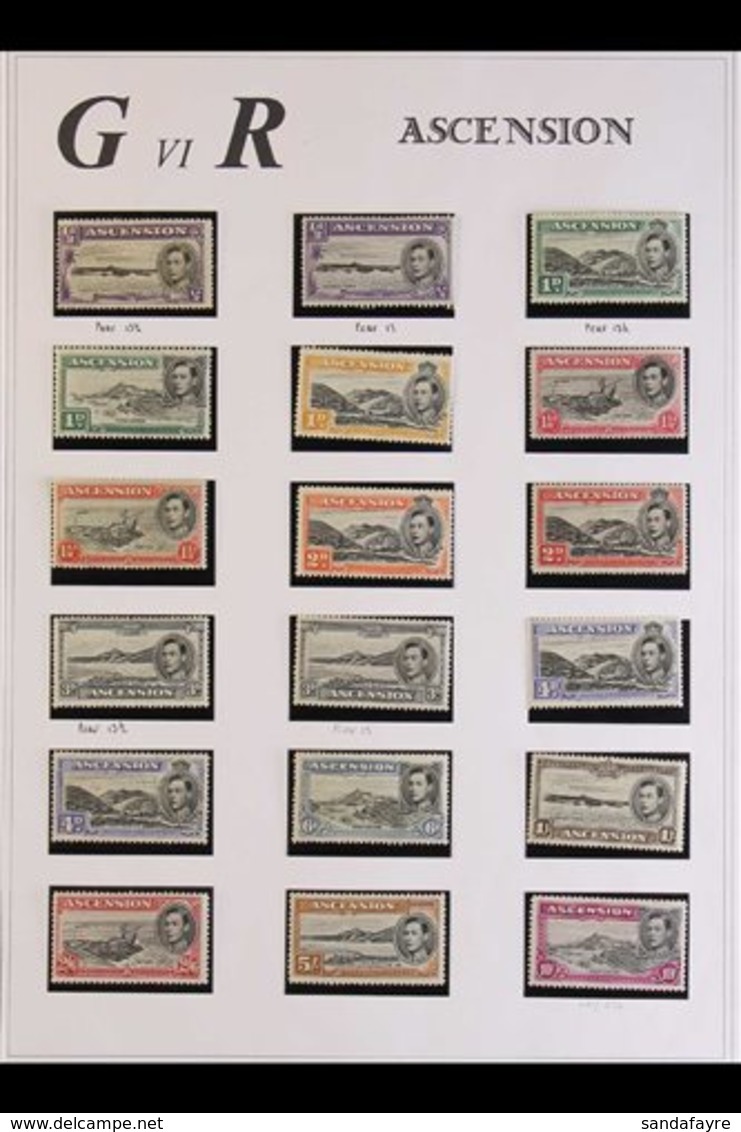 1937-53 FINE MINT COLLECTION Includes 1938-53 Definitives All Different Range With Most Values To 2s6d, 5s, And 10s Incl - Ascensión