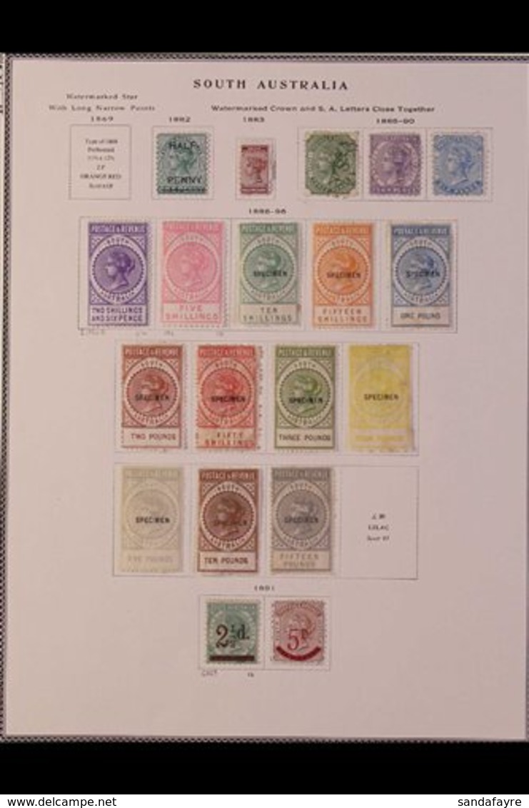 SOUTH AUSTRALIA 1883 - 1912 Superb Chiefly Mint Collection With Many Complete Sets And "tall" Values To £1 Including 188 - Andere & Zonder Classificatie