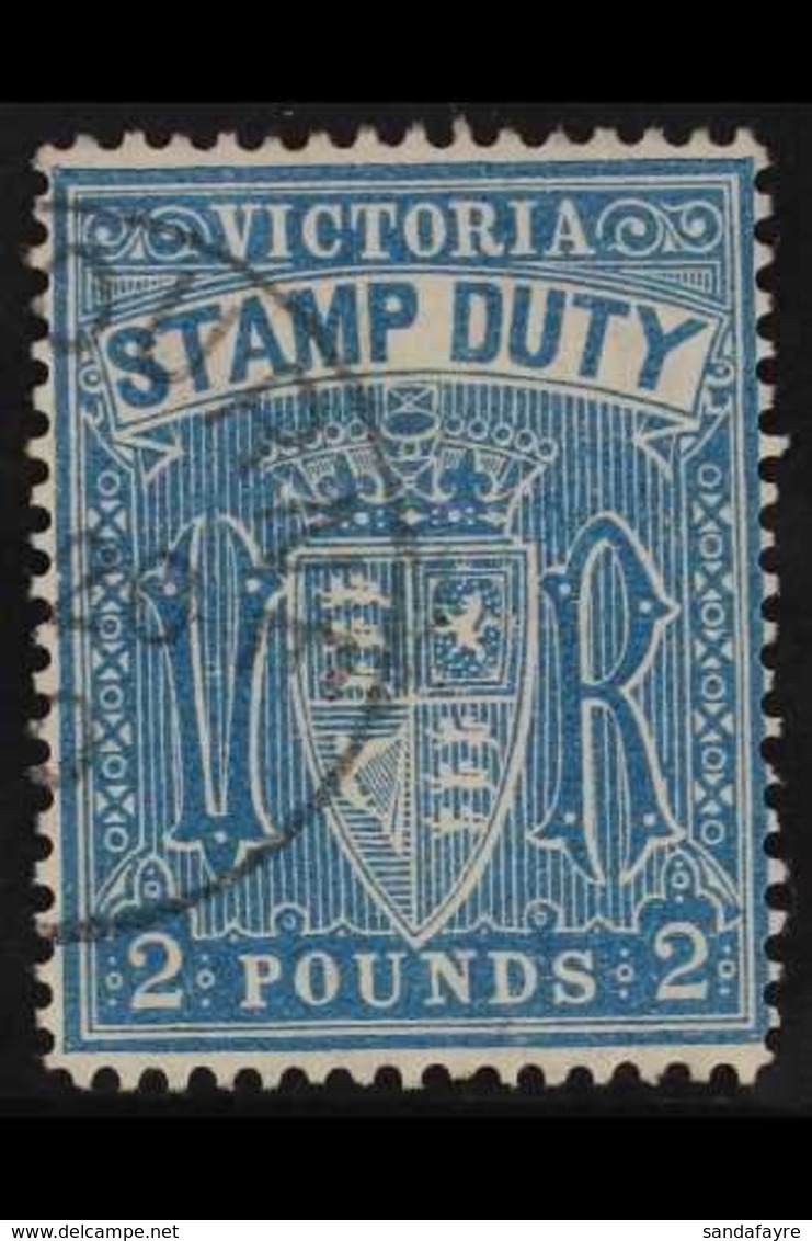 VICTORIA 1884 £2 Bright Blue, Postal Fiscal, Perf 12½, SG 276, Very Fine Used. For More Images, Please Visit Http://www. - Andere & Zonder Classificatie