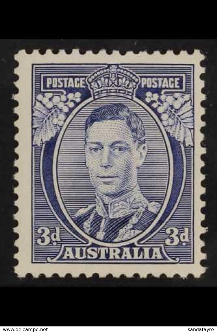 1937-46 3d Blue "KGVI" Die Ia, SG 168b, Never Hinged Mint. For More Images, Please Visit Http://www.sandafayre.com/itemd - Andere & Zonder Classificatie