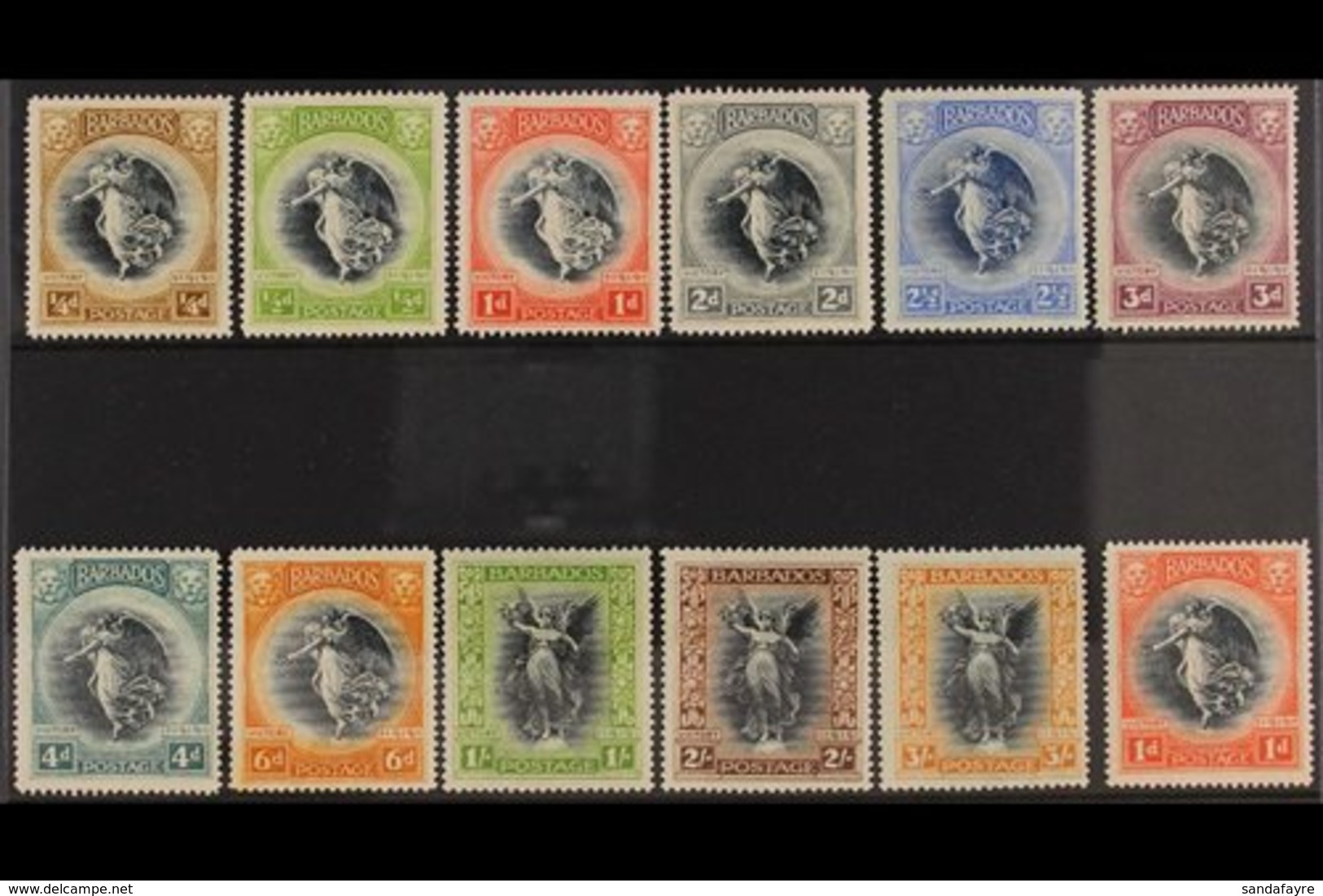 1920 Victory Set Complete, SG 201/12, Very Fine Mint With Vibrant Colours. (12 Stamps) For More Images, Please Visit Htt - Barbados (...-1966)