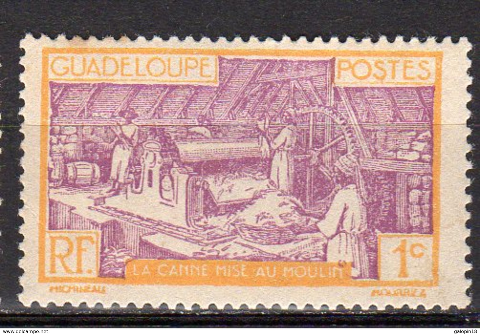 Gaudeloupe Yvert N° 99 Neuf Avec Charnière Point De Rouille Travail De La Canne à Sucre Lot 4-183 - Nuovi