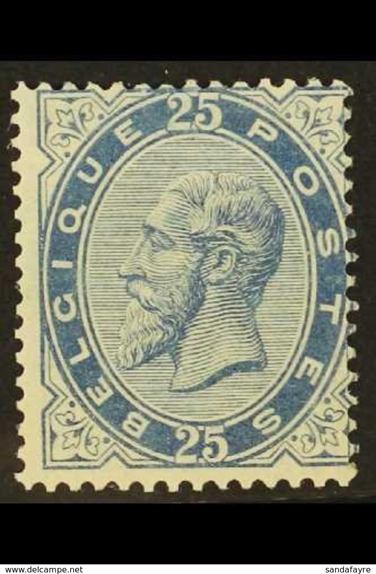 1883 25c Dull Blue King (COB 40, SG 65, Michel 37), Mint, Some Gum Creases, Centered To Top Right, Lovely Fresh Colour.  - Other & Unclassified