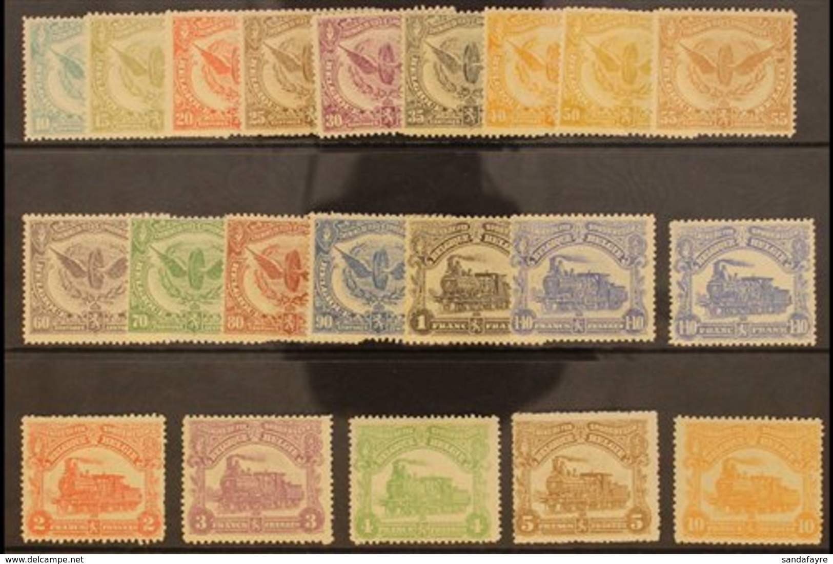 RAILWAY PARCELS 1915-19 Complete Set, SG P196/P216 Or COB TR58/TR78, Fine Mint. (21 Stamps) For More Images, Please Visi - Other & Unclassified