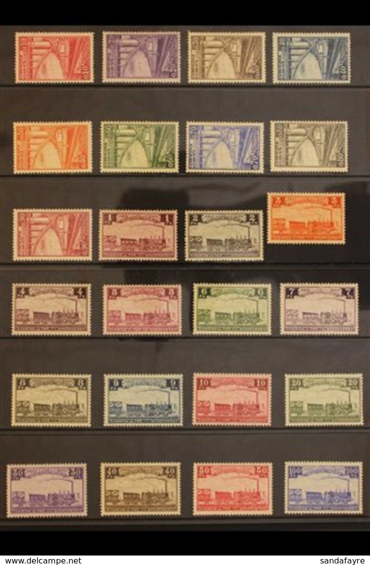 RAILWAY PARCELS 1935 Belgian Railway Centenary Complete Set, SG P689/P712 Or COB TR178/TR201, Very Fine Mint. (24 Stamps - Other & Unclassified