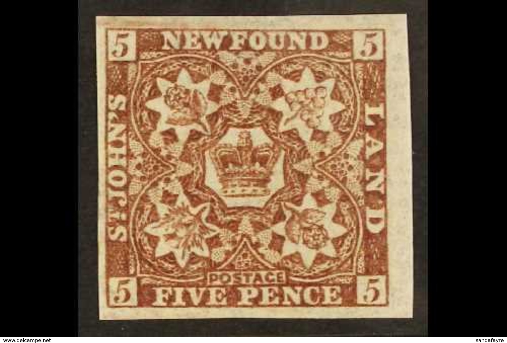 1862 5d Chocolate Brown, SG 19, Superb Mint Og With Large To Huge Margins All Round And Bright Colour. For More Images,  - Andere & Zonder Classificatie