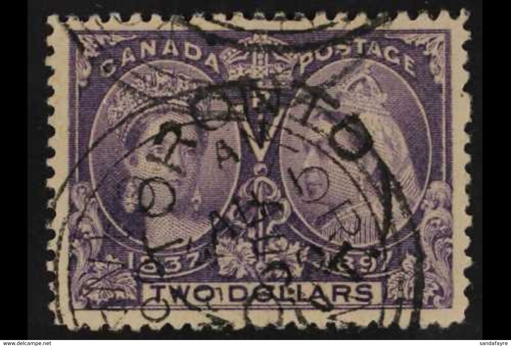 1897 $2 Deep Violet Jubilee, SG 137, Fine Used If A Little "overcancelled". Good Colour. For More Images, Please Visit H - Otros & Sin Clasificación