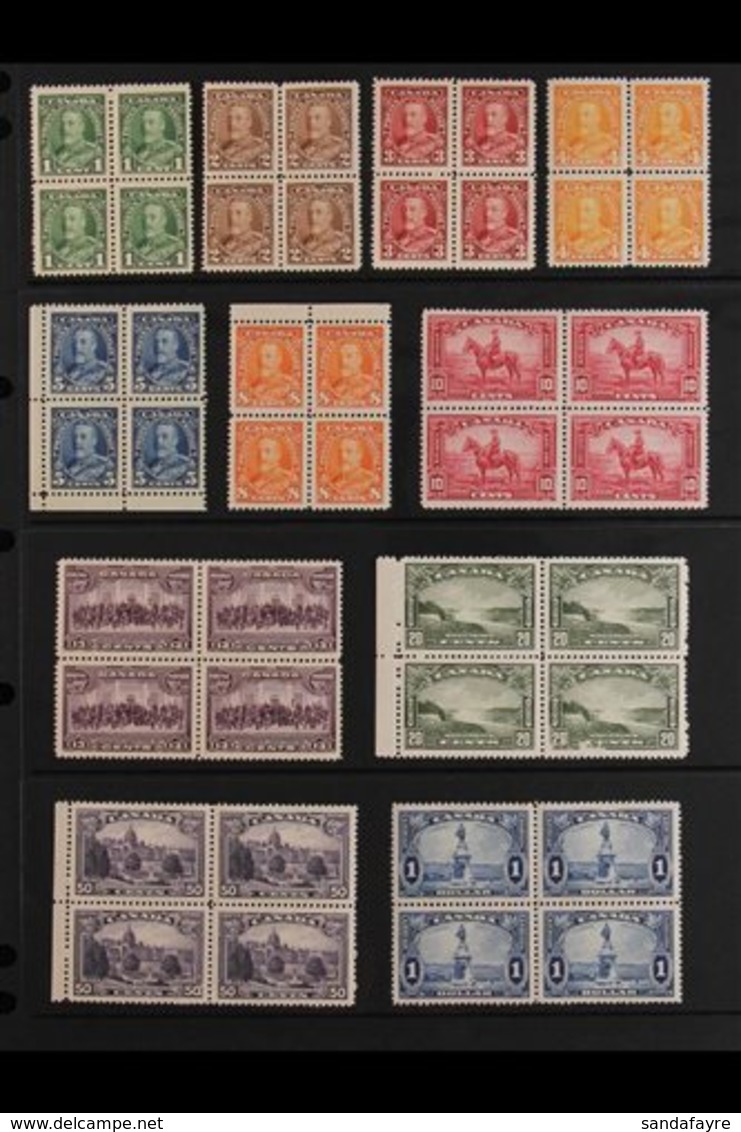 1935 Definitives Complete Set, SG341/51, In Mint BLOCKS OF FOUR (most Stamps Never Hinged), One 20c Stamp With A Scuff A - Andere & Zonder Classificatie