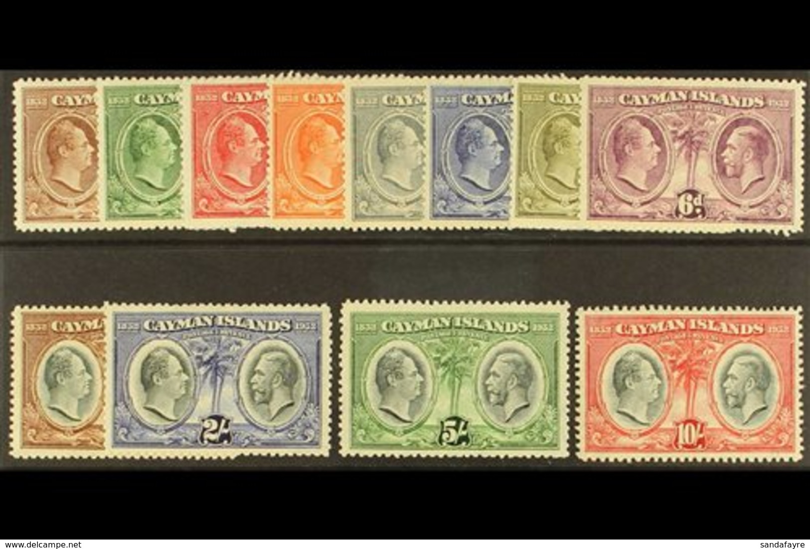 1932 Centenary Set Complete, SG 84/95, Mint Lightly Hinged. Fresh & Lovely (12 Stamps) For More Images, Please Visit Htt - Caimán (Islas)
