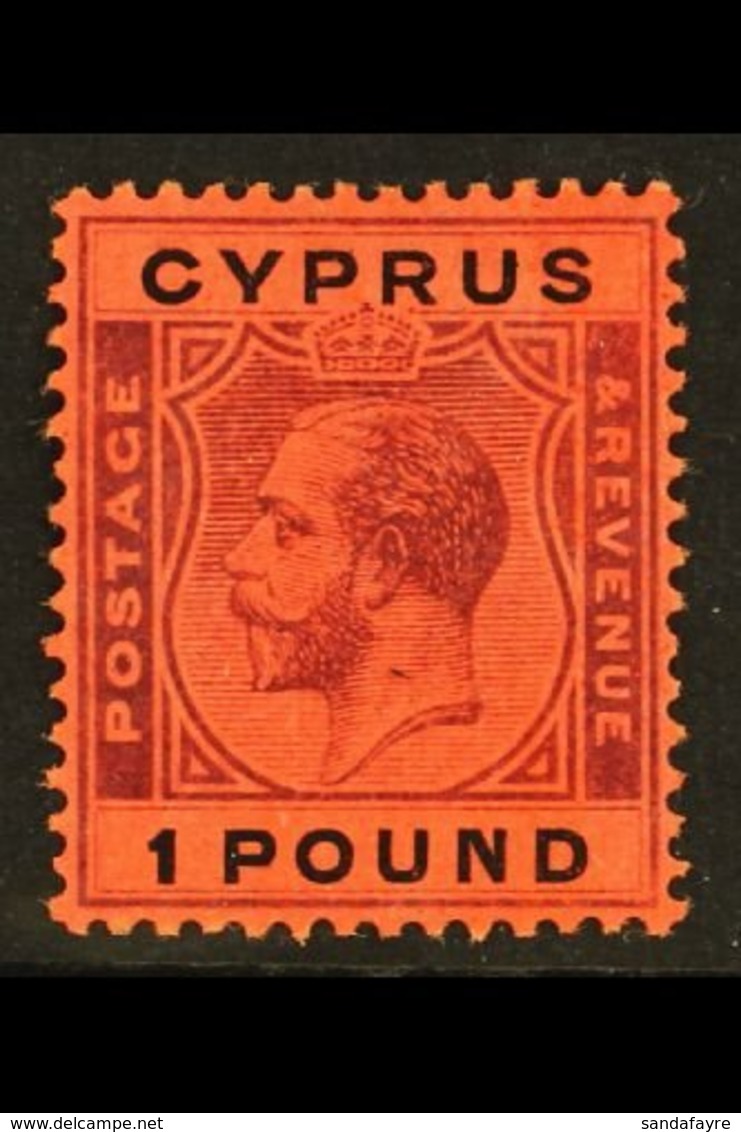 1924-28 £1 Purple And Black On Red, Watermark Multi-Crown CA, SG 102, Fine Mint. For More Images, Please Visit Http://ww - Andere & Zonder Classificatie