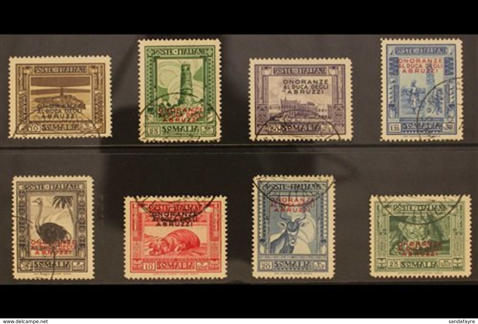 SOMALIA 1934 Honouring The Duke Of The Abruzzi Complete Set (Sass S. 36, SG 179/86), Very Fine Used. (8 Stamps) For More - Other & Unclassified