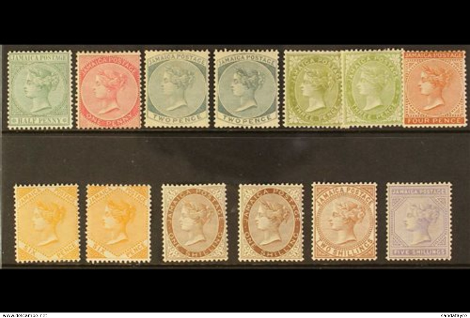 1883-97 QV Defins, Wmk Crown CA, Most Values To 5s, Incl. 1d Rose, 2d Grey & 2d Slate, 6d Deep Yellow, 1s Brown & 1s Cho - Jamaica (...-1961)