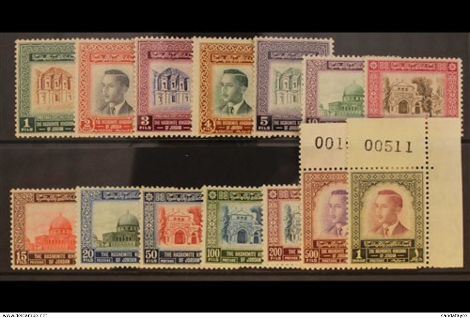 1955-65 Hussein Pictorial Wmk Set, SG 445/58, Never Hinged Mint (14 Stamps) For More Images, Please Visit Http://www.san - Jordania