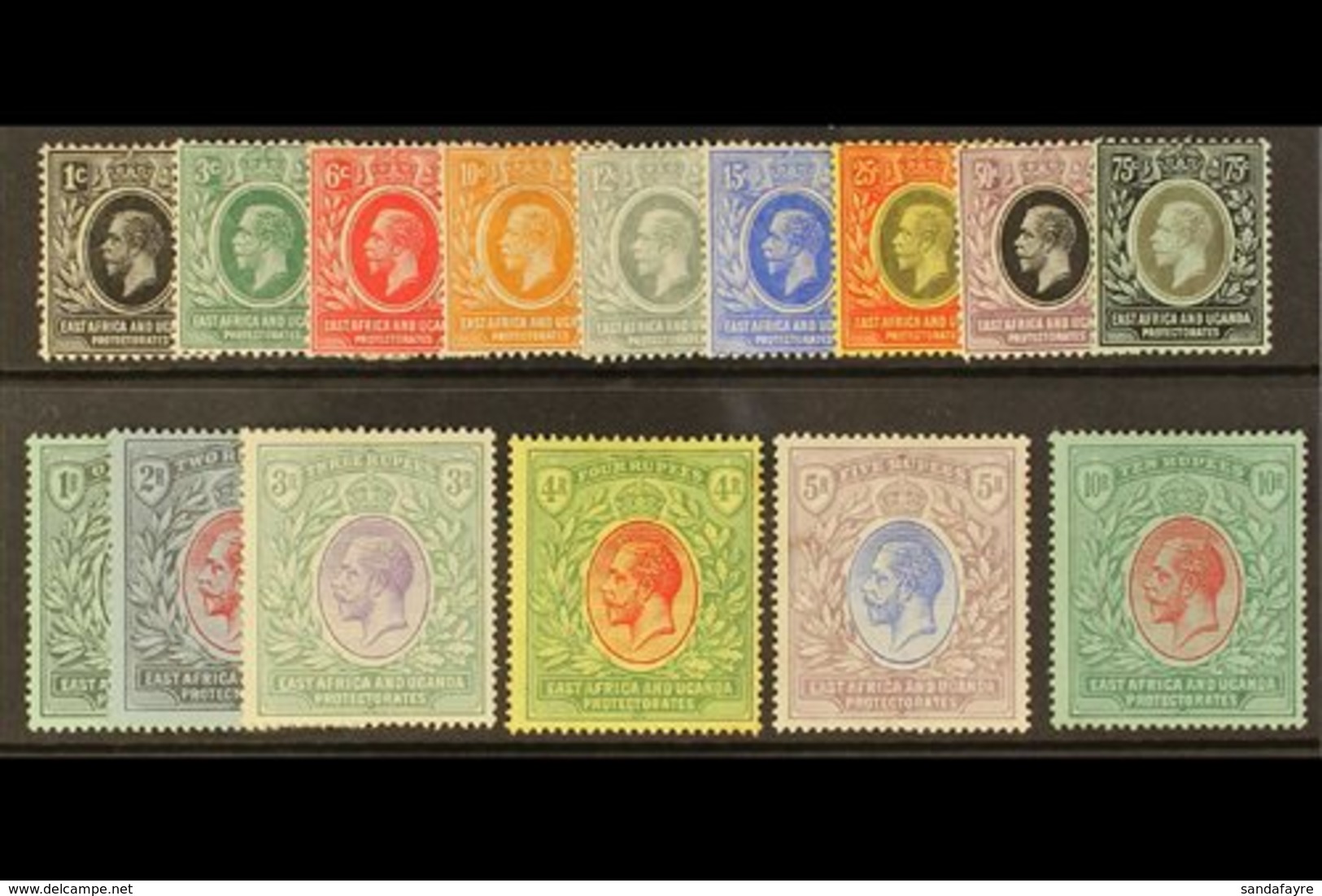 1912 - 21 Geo V Set Complete To 10r, SG 44/58, Mint, Odd Tone Spot But Very Fine Appearance. (15 Stamps) For More Images - Vide