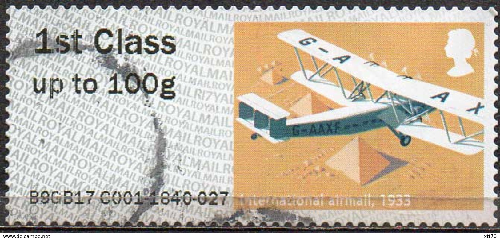 GREAT BRITAIN 2016 Post & Go: Royal Mail Heritage. Transport. Airmail, 1930s - Post & Go Stamps