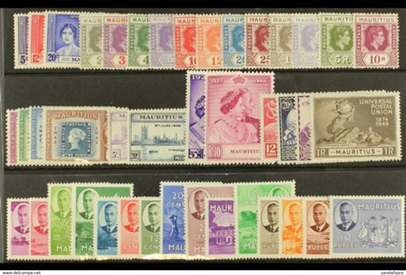 1937-52 COMPLETE KGVI MINT COLLECTION A Complete "Basic" Very Fine Mint Collection From The 1937 Coronation To The 1950  - Mauricio (...-1967)