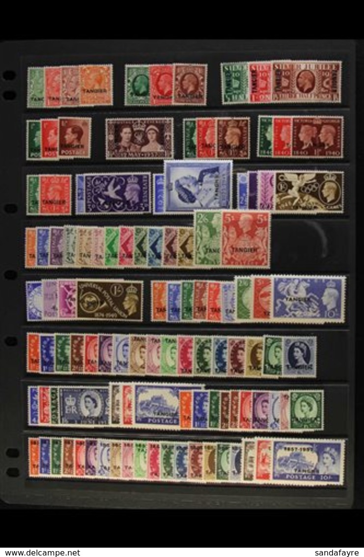 TANGIER 1927-57 A Virtually Complete Fine Mint Collection, Only Seems To Be Missing The 1949 10s Ultramarine, Some Are N - Otros & Sin Clasificación