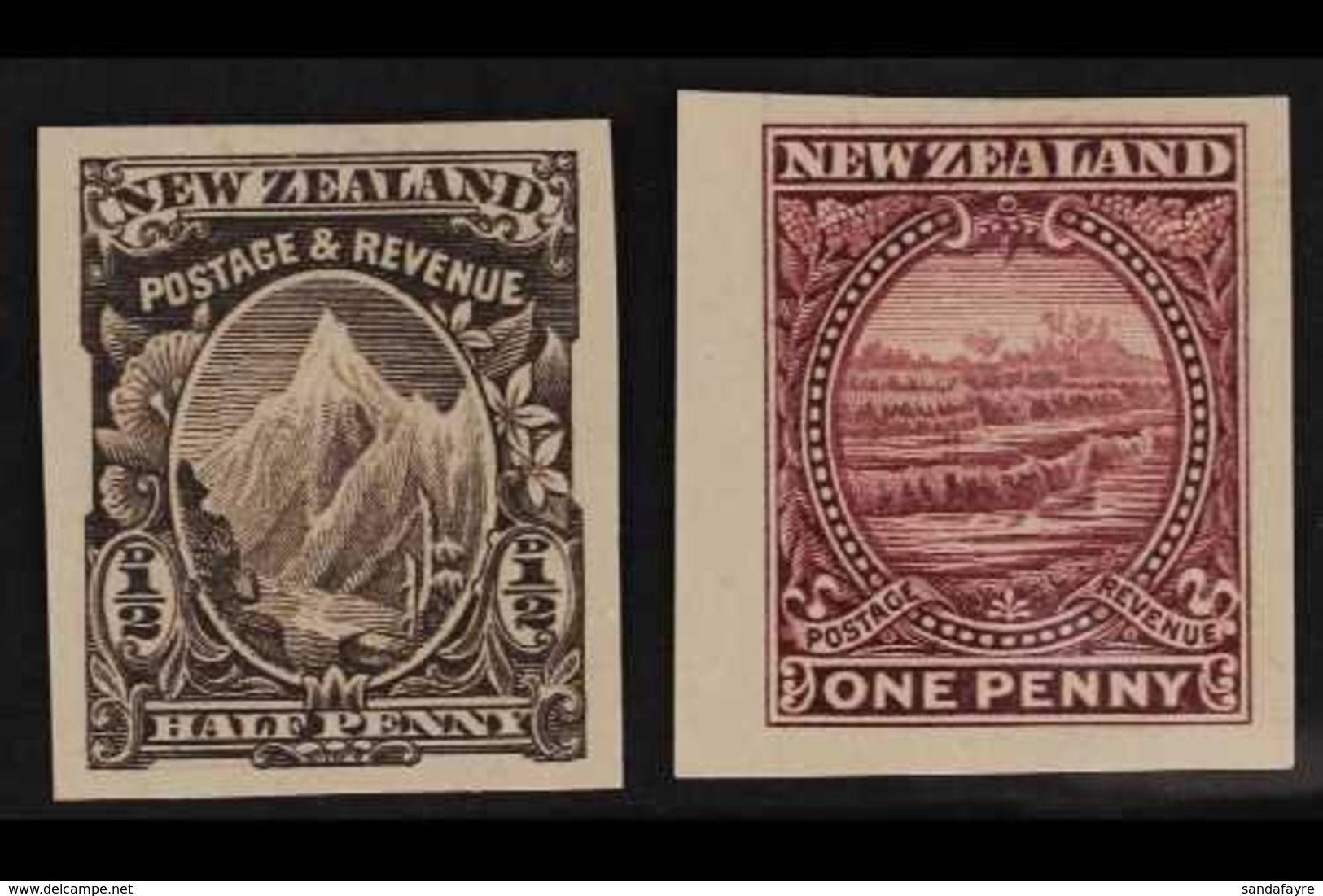 1900 PLATE PROOFS ½d Chocolate & 1d Lake Imperforate Proofs, As SG 273/4, Very Fine Without Gum (2 Proofs). For More Ima - Otros & Sin Clasificación