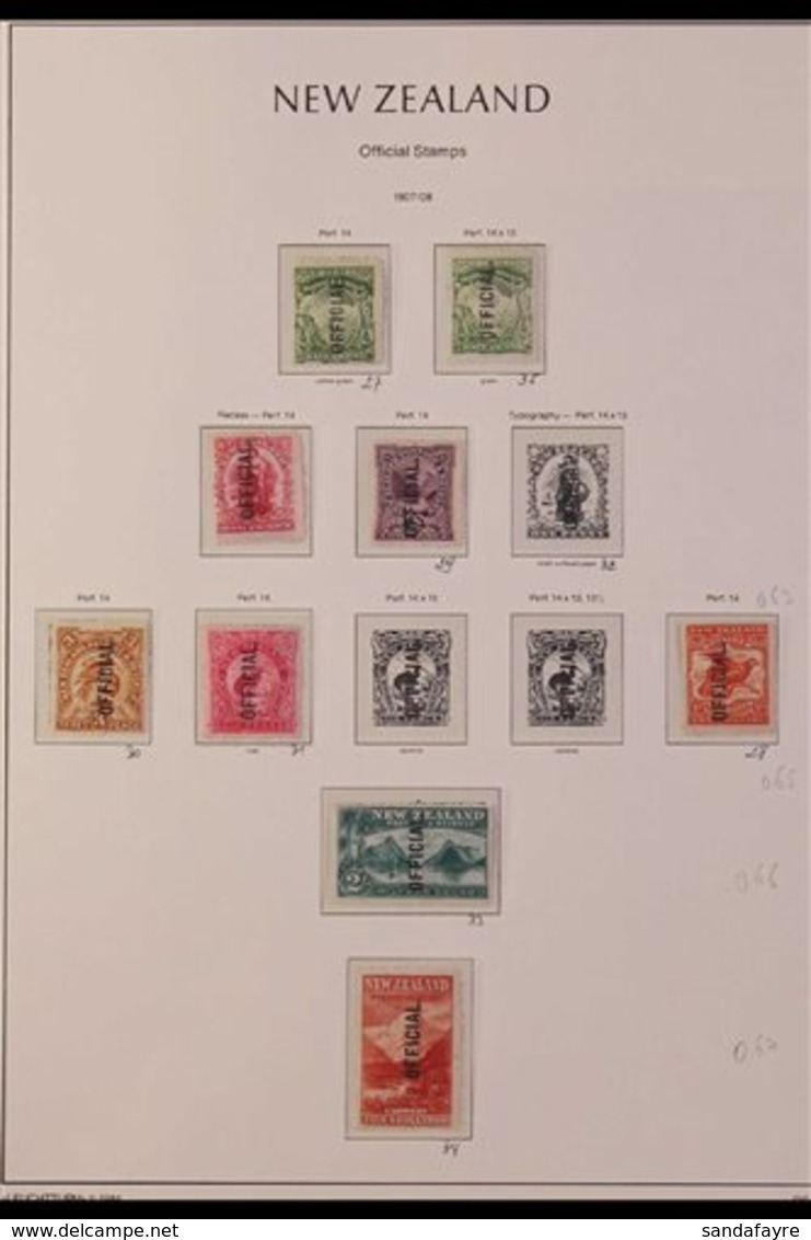 OFFICIALS 1907-1961 Valuable Mint Collection Cat SG £2500+. An All Different Collection With 1907-11 Basic Set To 5s, Th - Andere & Zonder Classificatie