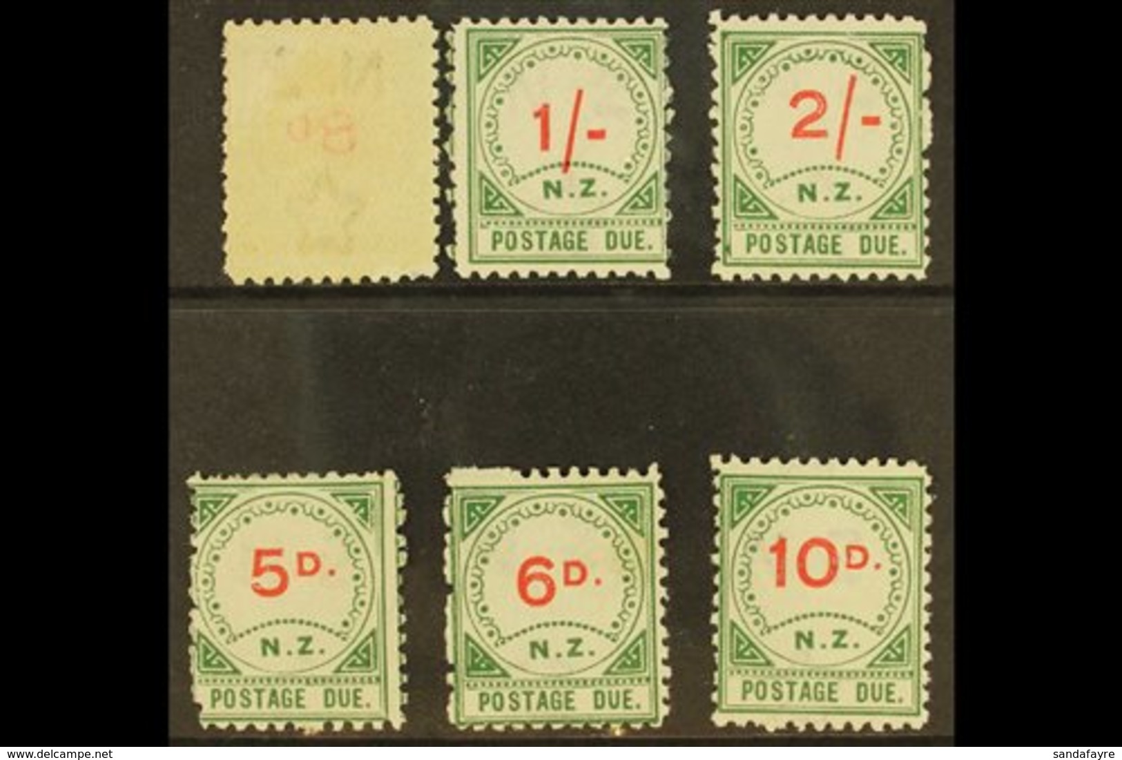 POSTAGE DUE 1899 Type I 8d (showing 2nd Off-set Impression Of The Red On Reverse), 1s And 2s, Small "D" 5d, 6d And 10d,  - Otros & Sin Clasificación