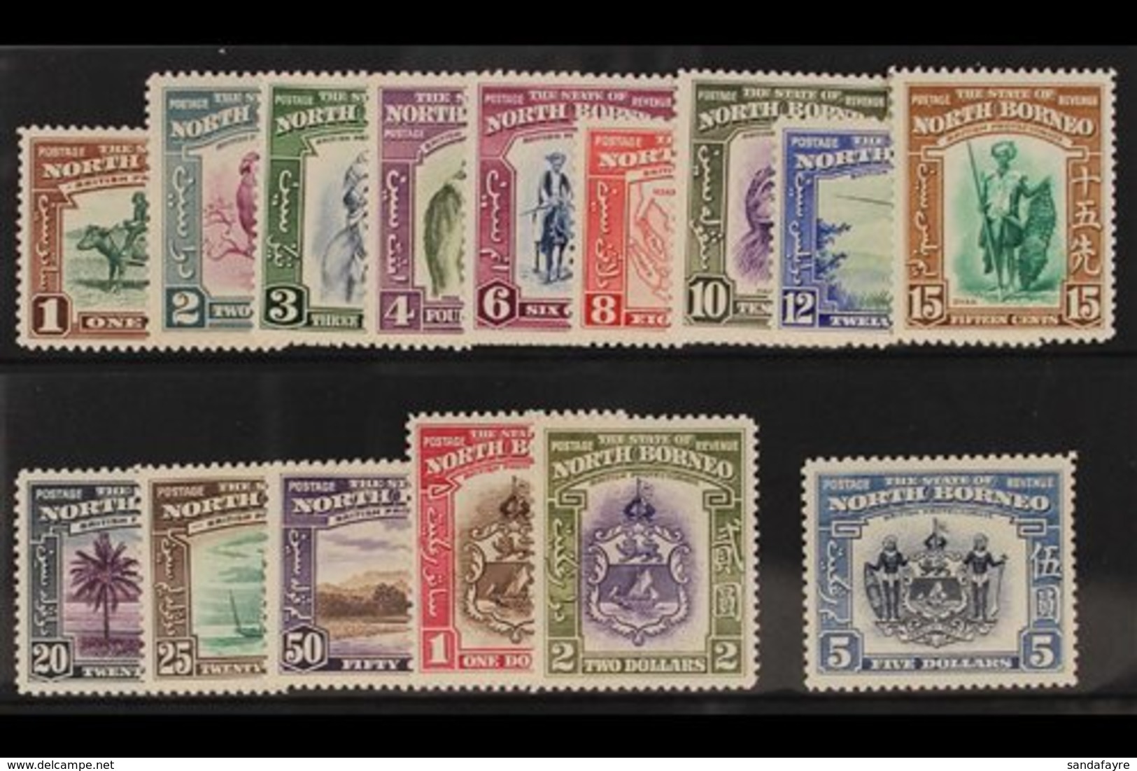 1939 Complete Pictorial Set, SG 303/317, Very Fine Mint. (15 Stamps) For More Images, Please Visit Http://www.sandafayre - North Borneo (...-1963)