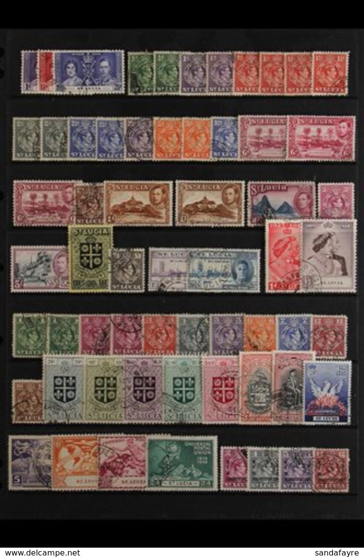 1937-52 COMPLETE USED KGVI COLLECTION A Complete Collection From Coronation To The New Constitution Set With Virtually A - St.Lucia (...-1978)