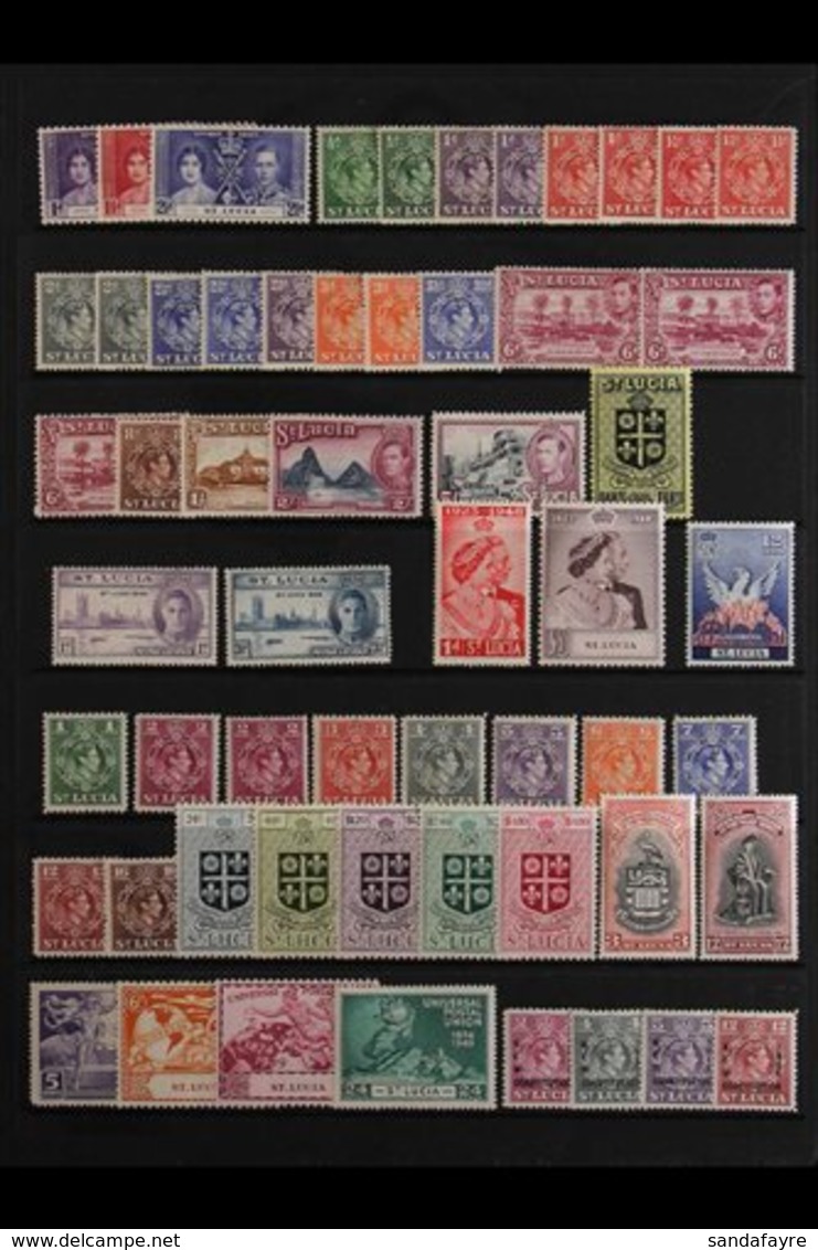 1937-52 HIGHLY COMPLETE COLLECTION A Highly Complete Fine Mint Run From Coronation To The New Constitution Set, SG 125/1 - St.Lucia (...-1978)