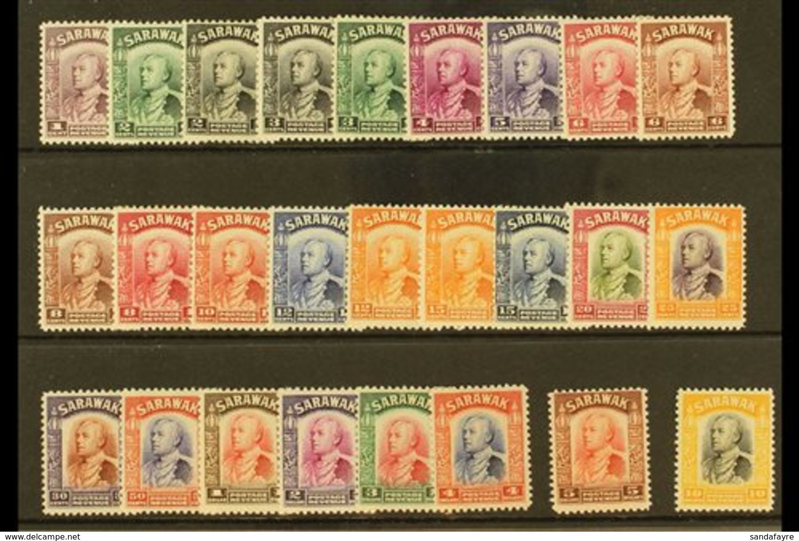 1934 Brooke Set Complete, SG 106/25, Very Fine And Fresh Mint. (26 Stamps) For More Images, Please Visit Http://www.sand - Sarawak (...-1963)