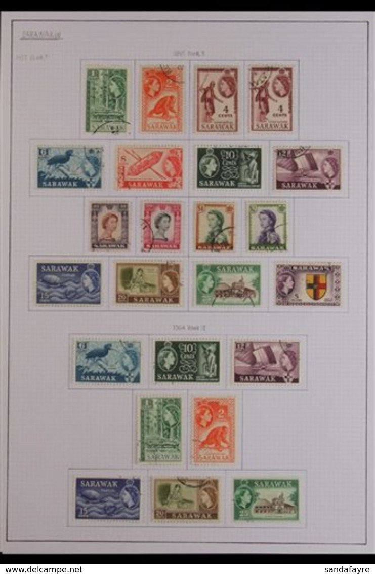 1955-1977 FINE USED All Different Collection. With 1955-59 Definitive Set (plus 4c Listed Shade), 1964-65 Watermark Chan - Sarawak (...-1963)