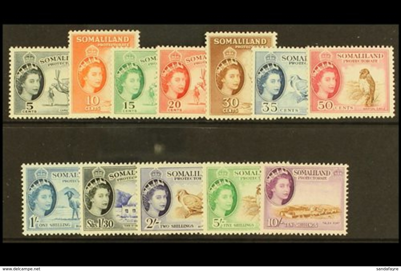 1953 QEII Pictorial Set Complete, SG 137/48, Very Fine Mint. (12) For More Images, Please Visit Http://www.sandafayre.co - Somaliland (Protectorate ...-1959)