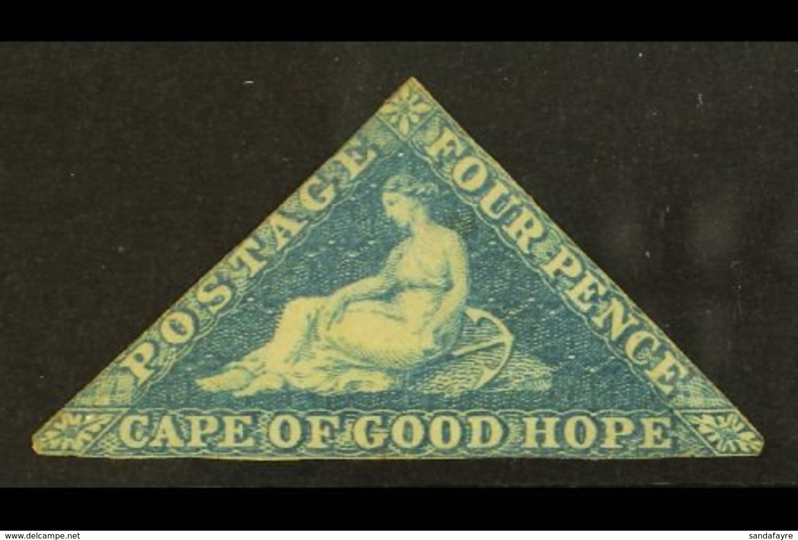 CAPE OF GOOD HOPE 1855-63 4d Blue, SG 6a, Unused With Small/touching Margins, Cat £1000. For More Images, Please Visit H - Unclassified