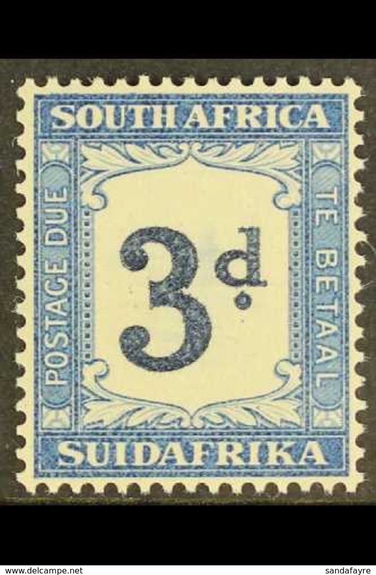 POSTAGE DUE 1932-42 3d Indigo And Milky Blue, Wmk Inverted, SG D28a, Very Fine Never Hinged Mint. For More Images, Pleas - Unclassified