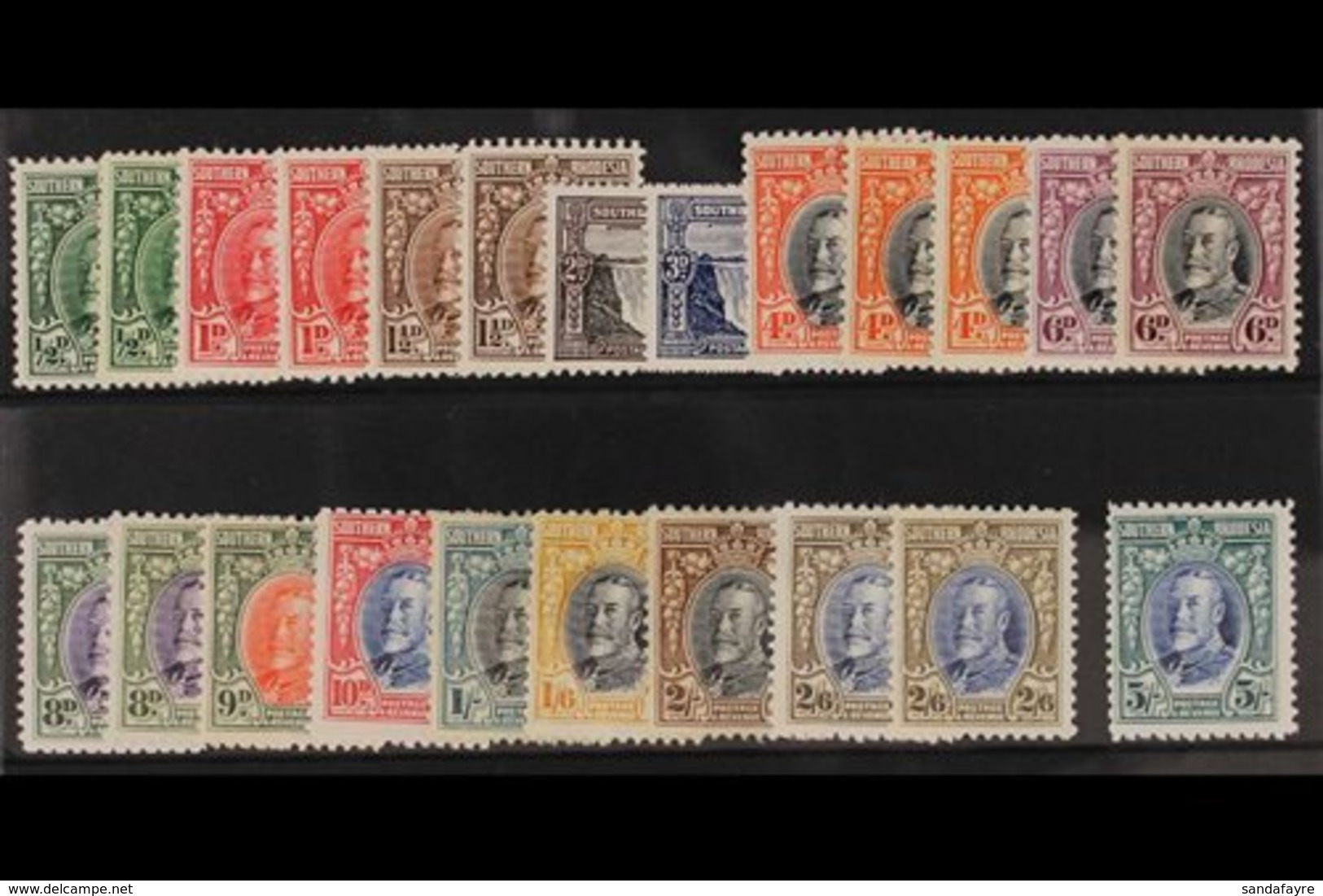 1931-37 Definitive Set, SG 15/27, Fine Mint, Incl. Both 1½d Perfs. All Three 4d Perfs, Both 2s.6d Etc, The 5s Is Nhm. (2 - Southern Rhodesia (...-1964)